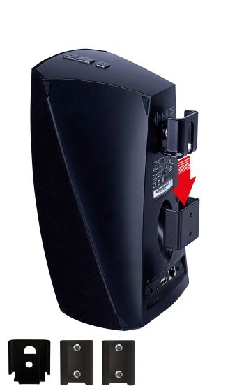 Portable wandhalterung für Denon HEOS 3 in Schwarz