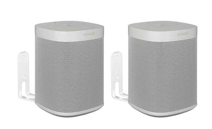 Set mit zwei Wandhalterungen für Sonos One SL in Weiß