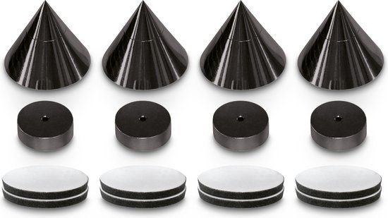 Schwarze Lautsprecherspikes (4 Stück) Vebos Stative