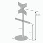 Vebos tv Ständer Yamaha Sound Bar weiß