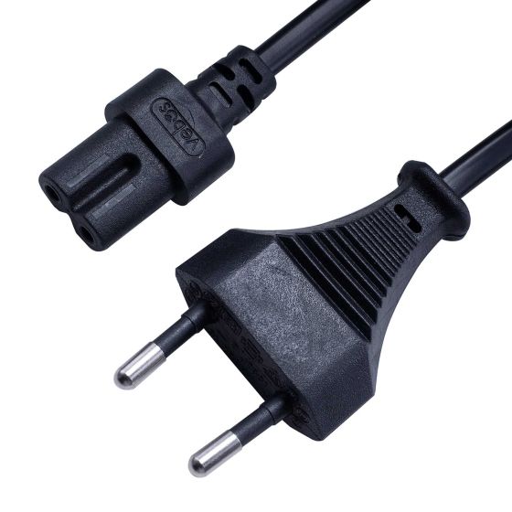Vebos stromkabel mit Winkelstecker für Sonos Play 3 in Schwarz 5m