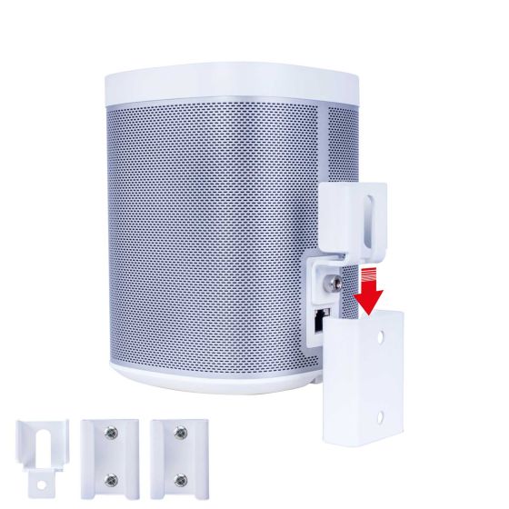Portable wandhalterung für Sonos Play 1 in Weiß in Seitenansicht