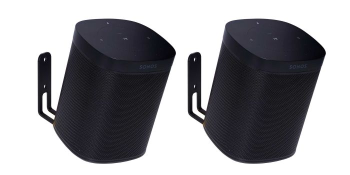 Set mit zwei Wandhalterungen für Sonos One 20 grad in Schwarz