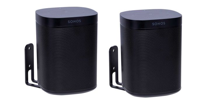 Set mit zwei Wandhalterungen für Sonos One in Schwarz